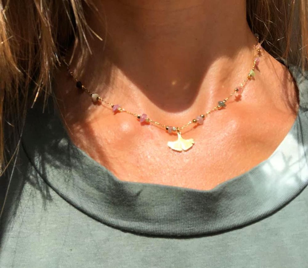 Jewelry - Necklace Ginkgo Tourmaline - LITCHI