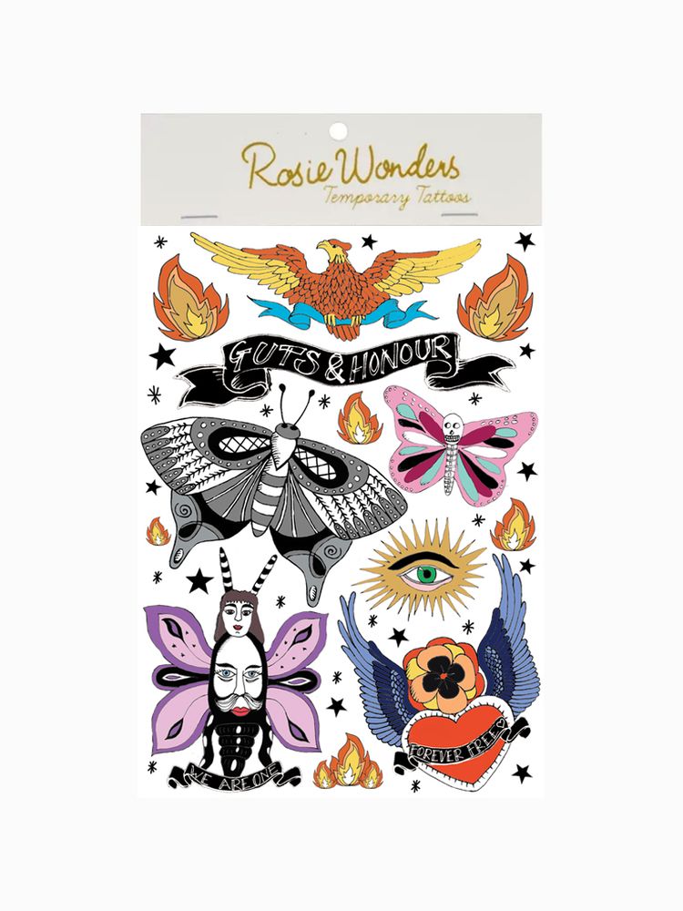 Cadeaux - Tatouages Temporaires - Sur la photo - Tournesol (A6) - ROSIE WONDERS