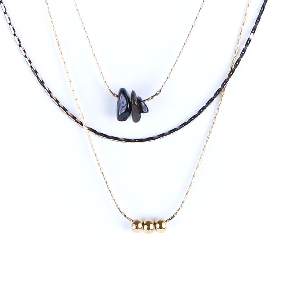 Bijoux - Collier triple Tourmaline  - LITCHI