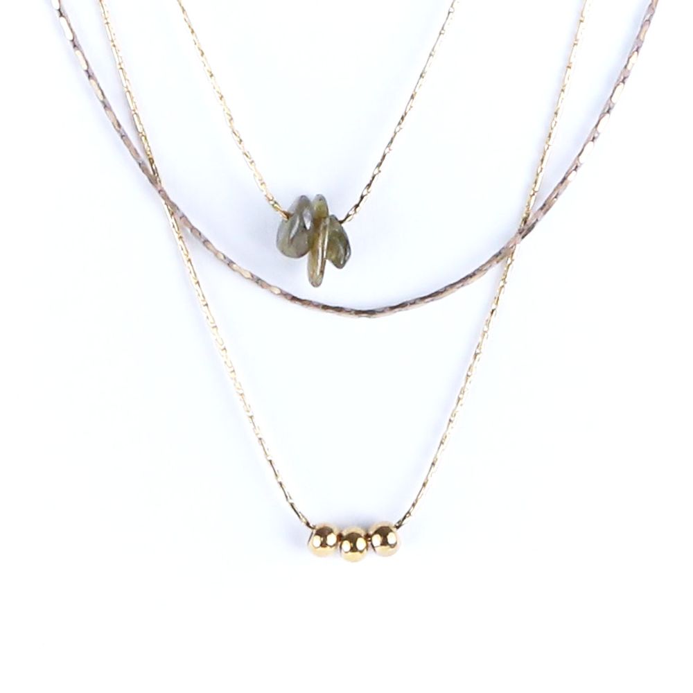 Bijoux - Collier triple Tourmaline  - LITCHI