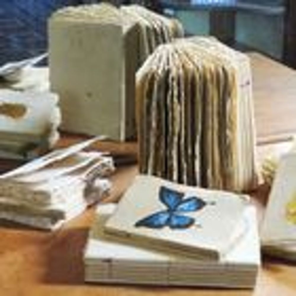 Papeterie - CARNETS PAPIER PARCHEMIN FAIT A LA CUVE - SUPPLEMENT D'AM / EPIGR'AM