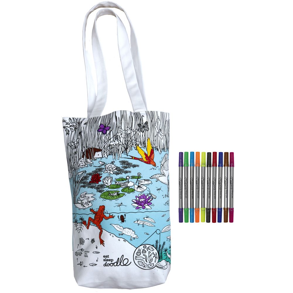 Bags and backpacks - colour & carry pond life tote bag - EATSLEEPDOODLE