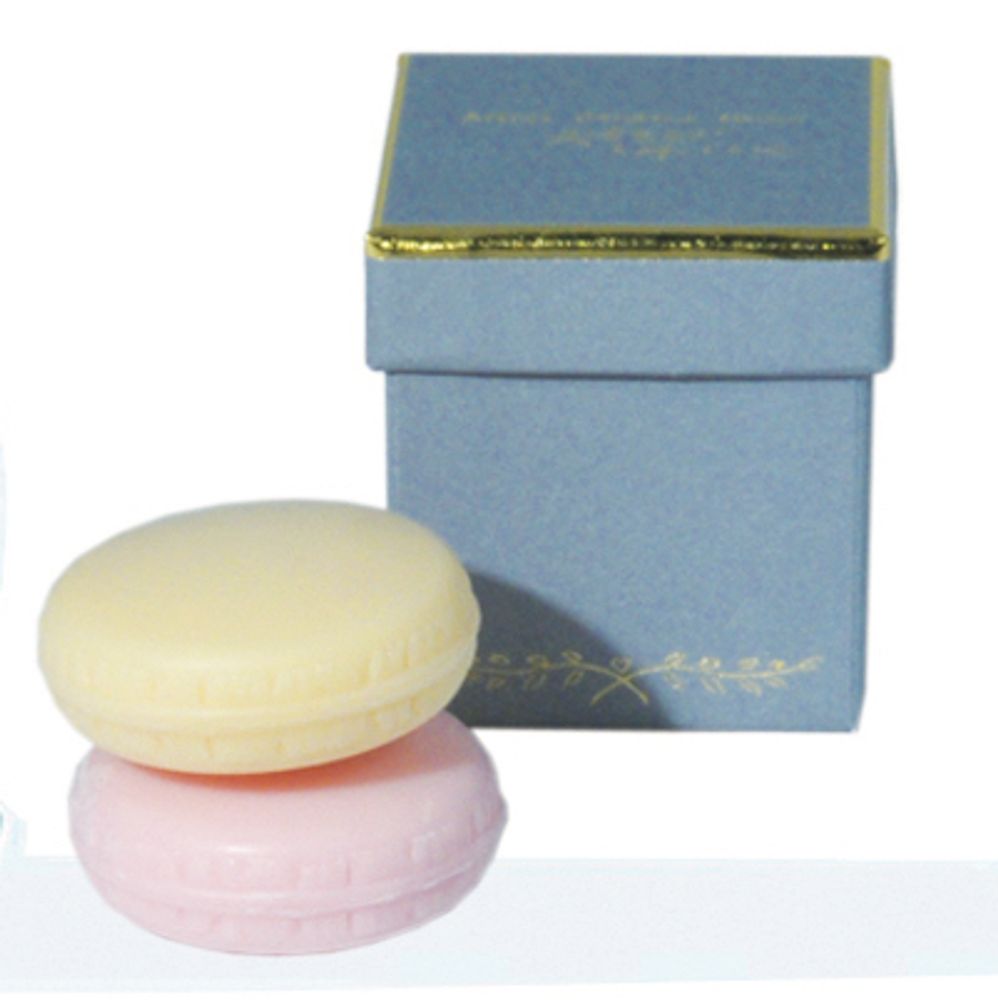 Objets personnalisables - Boite de 2 savons macarons - ATELIER CATHERINE MASSON