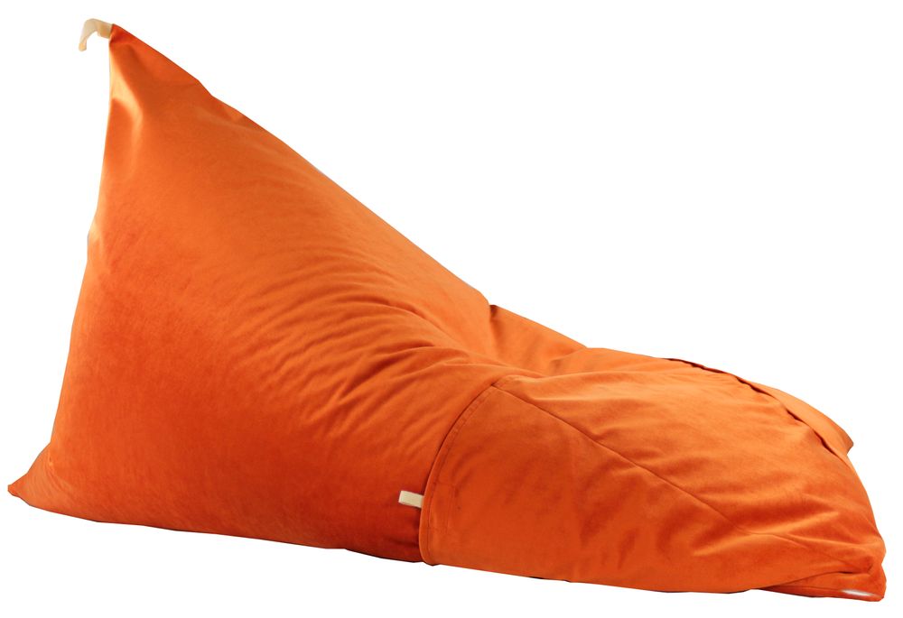 Coussins textile - COUSSIN DE SOL EN VELOURS ORANGE - PETIT ALO