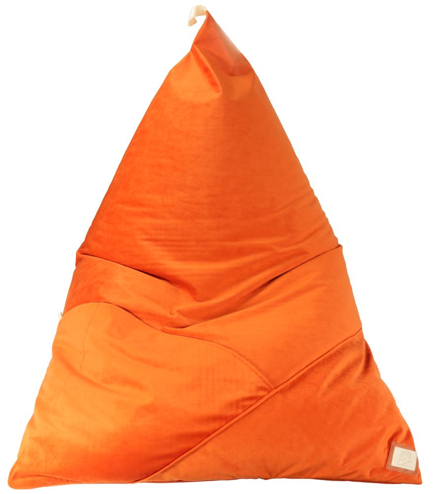 Coussins textile - COUSSIN DE SOL EN VELOURS ORANGE - PETIT ALO