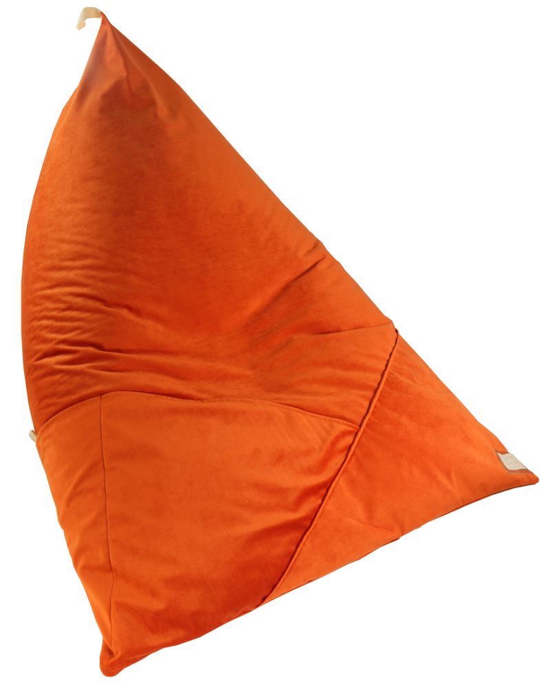 Coussins textile - COUSSIN DE SOL EN VELOURS ORANGE - PETIT ALO