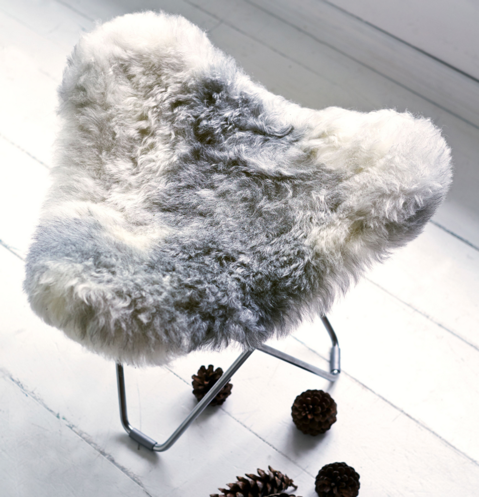 Tabourets pour collectivités - Iceland Flying Goose (laine) - Structure Chrome - CUERO