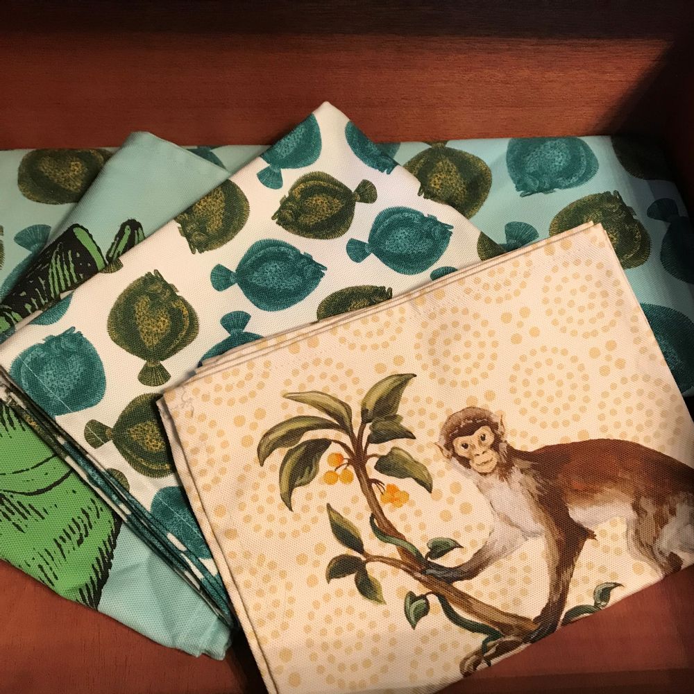 Table linen - Monkey Tablecloths, Napkins and Tea towels - ZOOH