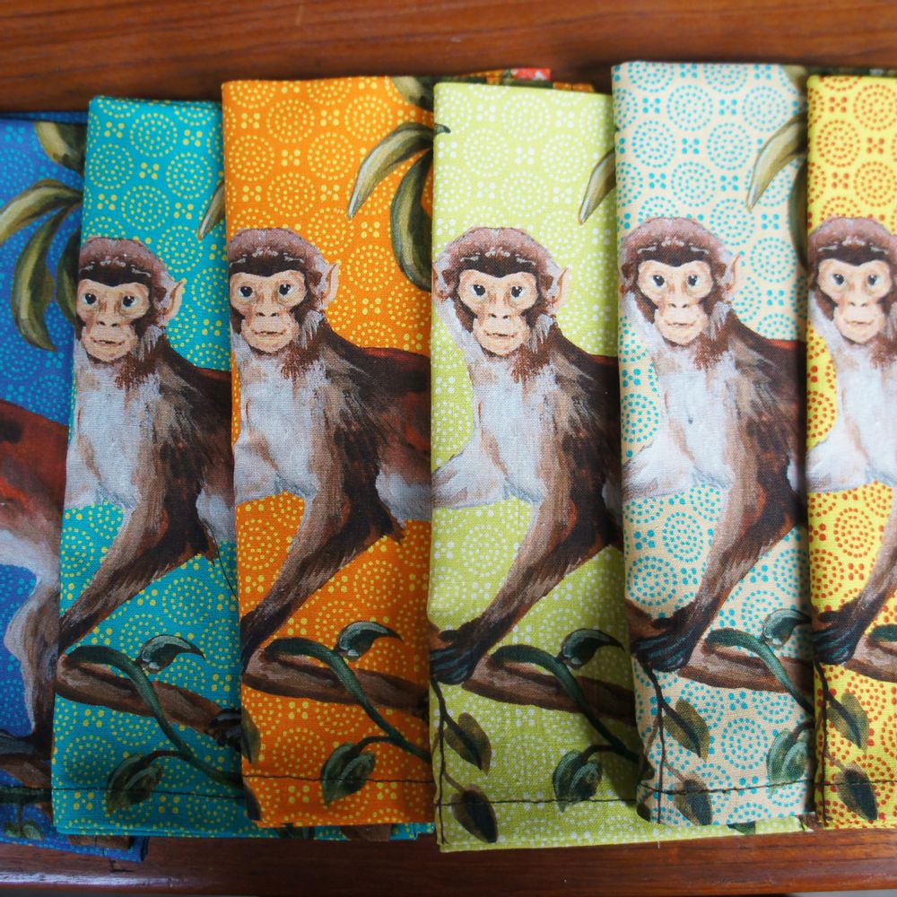 Table linen - Monkey Tablecloths, Napkins and Tea towels - ZOOH