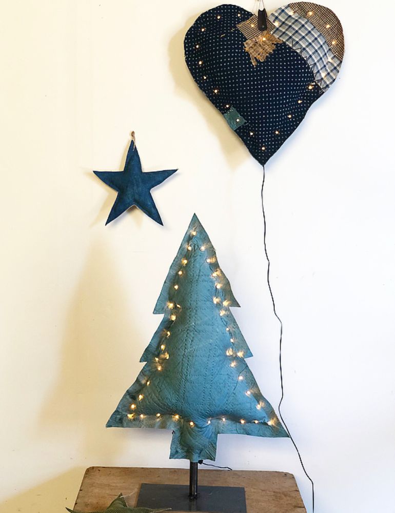 Guirlandes et boules de Noël - Cœur, étoile et sapin lumineux pour noël - ROSE VELOURS