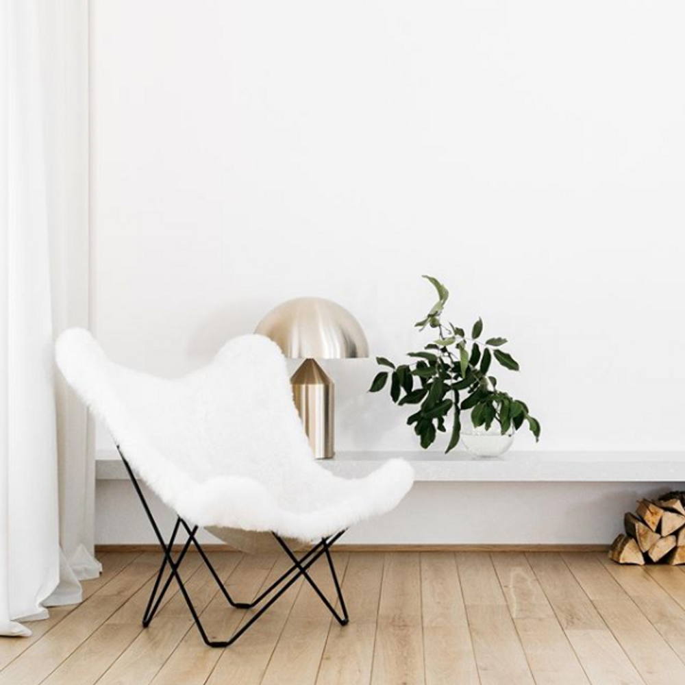 Objets design - Iceland Marisposa (fauteuil en laine) - Structure Noire - CUERO