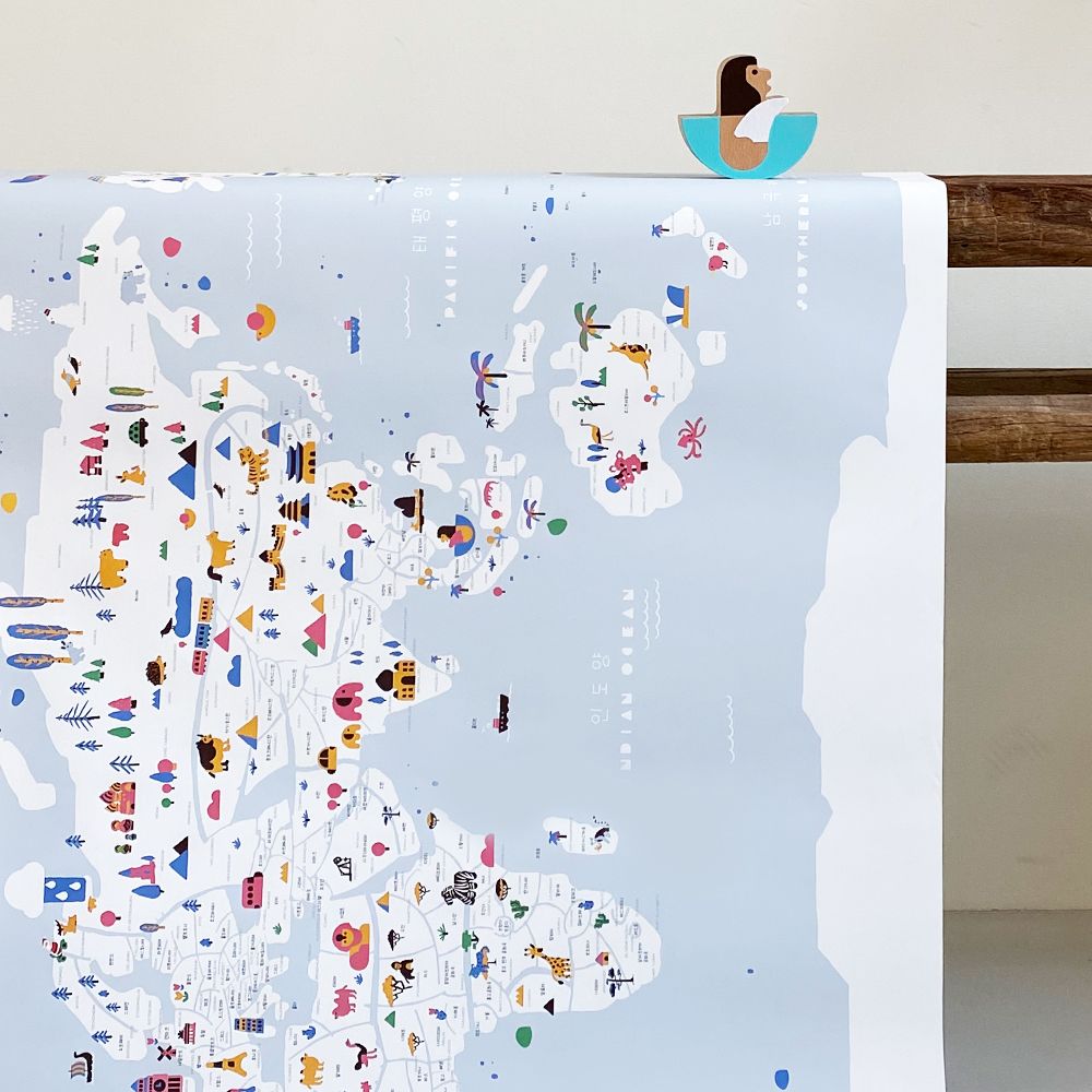 Design objects - HELLO! WORLD MAP (waterproof world map) - ROUND GROUND