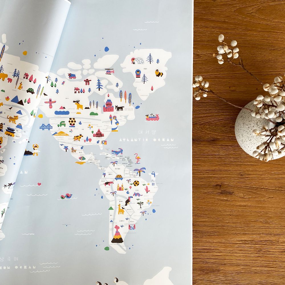 Design objects - HELLO! WORLD MAP (waterproof world map) - ROUND GROUND