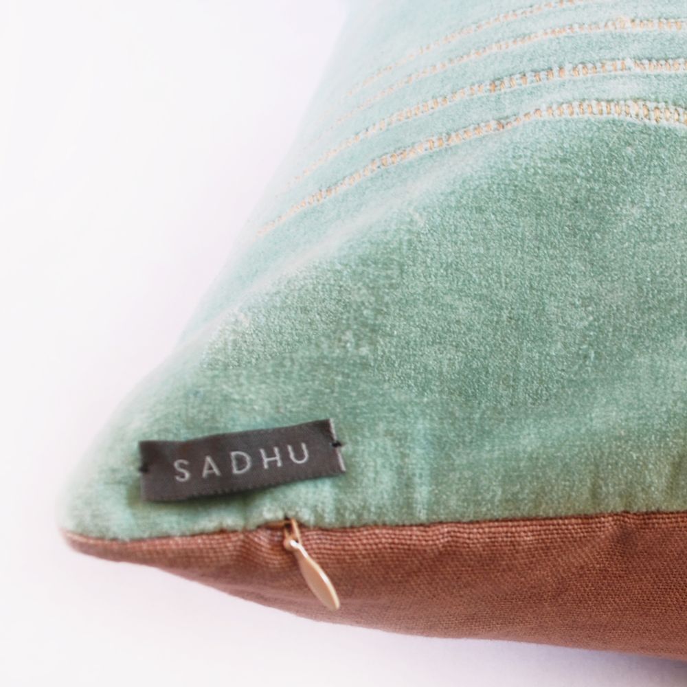 Fabric cushions - Embroidered Cushion covers - SADHU HANDMADE NATURALS