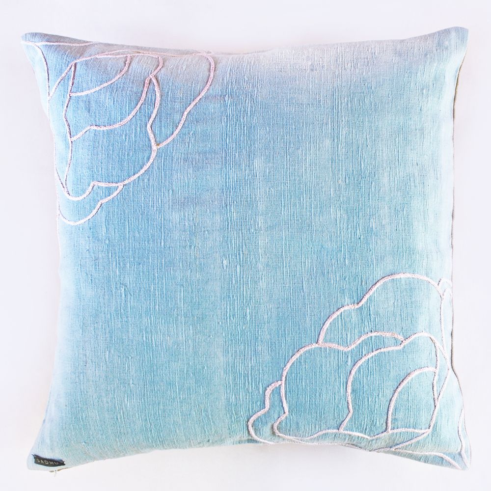 Fabric cushions - Embroidered Cushion covers - SADHU HANDMADE NATURALS