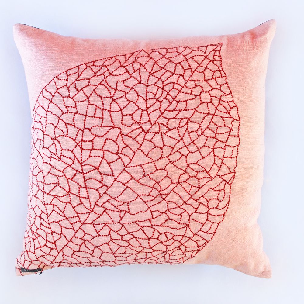 Fabric cushions - Embroidered Cushion covers - SADHU HANDMADE NATURALS