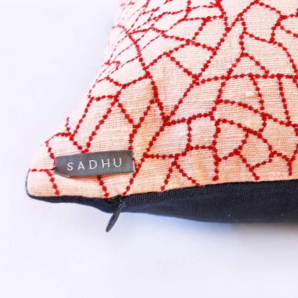 Fabric cushions - Embroidered Cushion covers - SADHU HANDMADE NATURALS