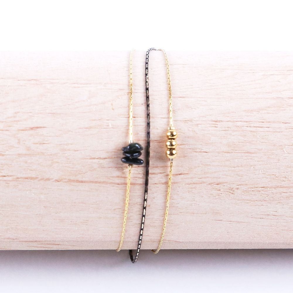 Jewelry - Tourmaline Triple Bracelet - LITCHI