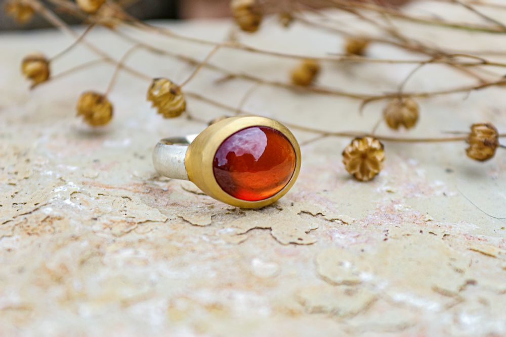 Bijoux - Bague Andi Grenat - MONIKA HERRÉ JEWELRY