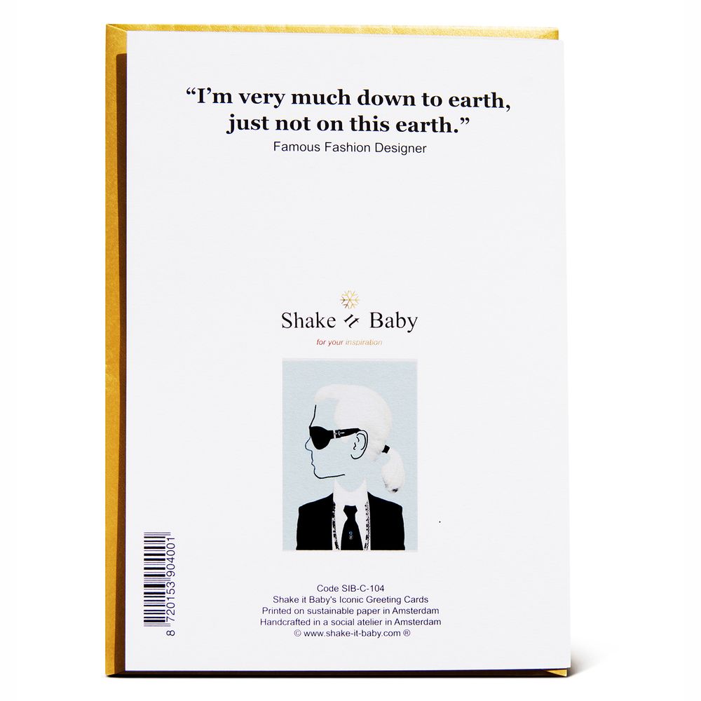 Stationery - Greeting Cards with a fine chain - SHAKE IT BABY
