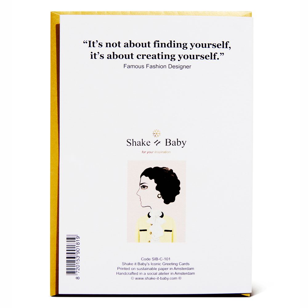 Stationery - Greeting Cards with a fine chain - SHAKE IT BABY