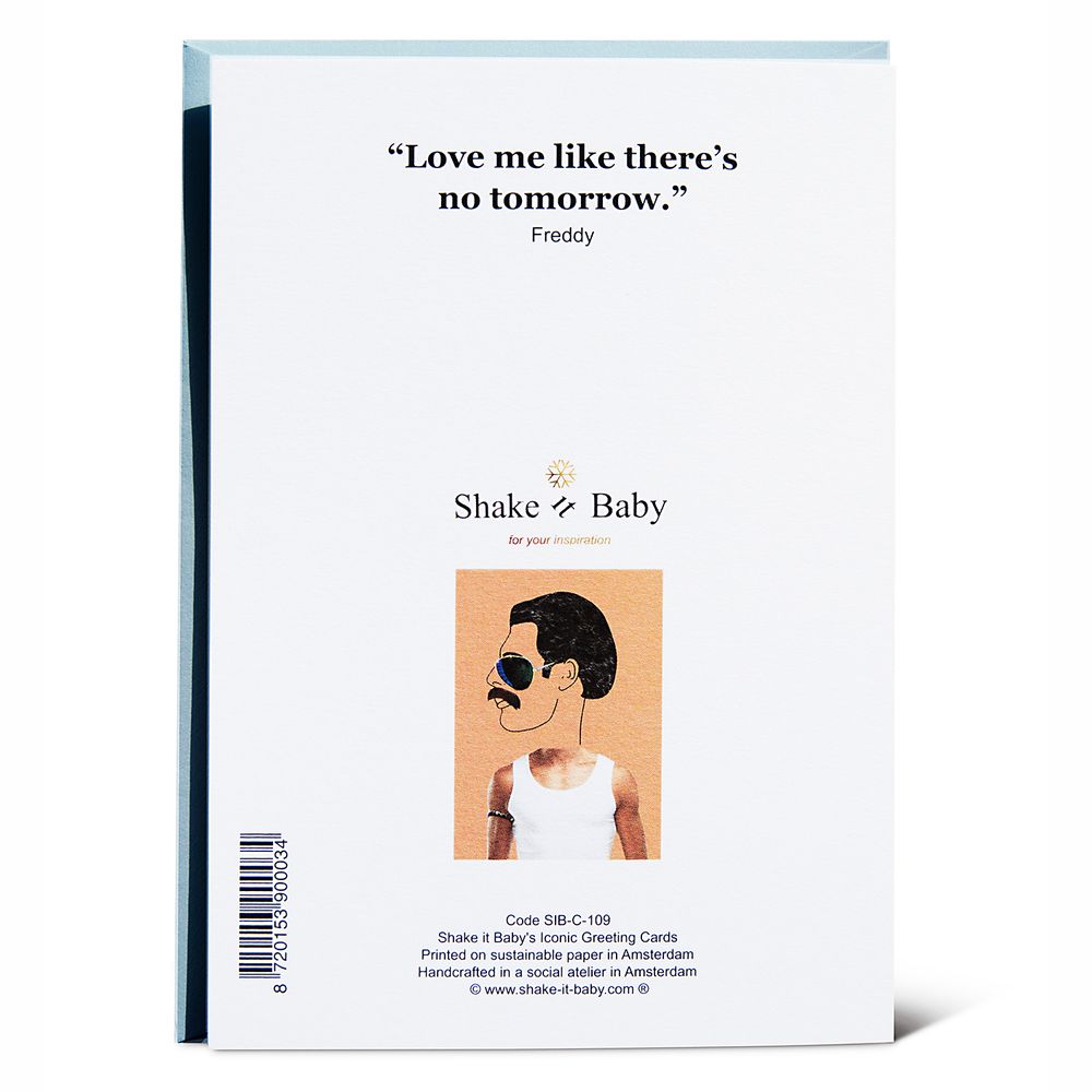 Stationery - Greeting Cards with a fine chain - SHAKE IT BABY