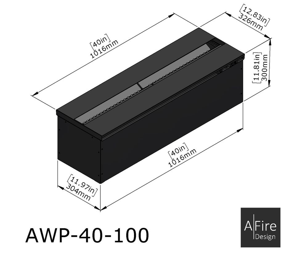 Chambres d'hôtels - 100 cm Cheminée à vapeur d'eau - Insert électrique 3D PREMIUM AFIRE Cheminées Décoration Design - AFIRE