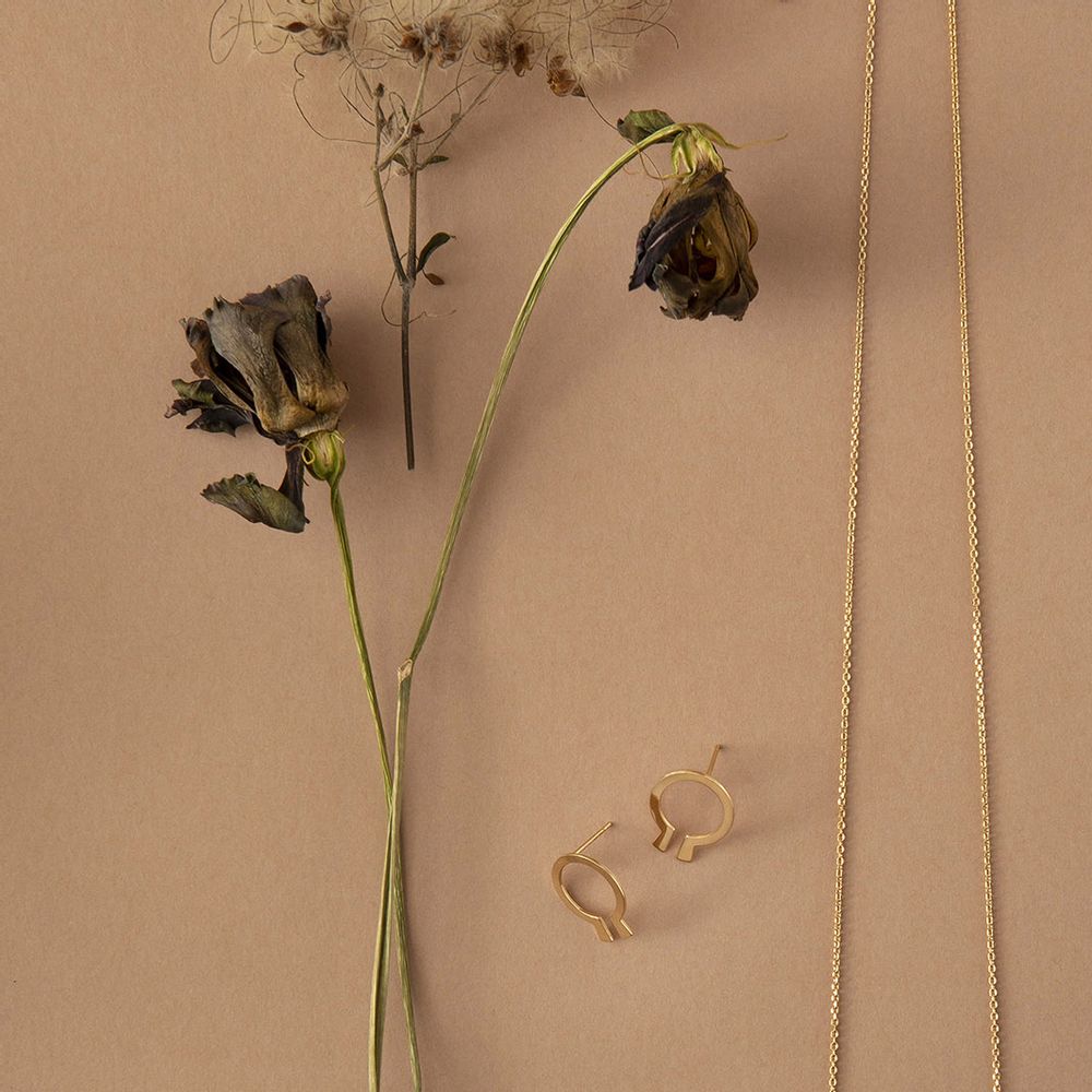 Bijoux - boucles d'oreilles - clous n.5 SHIBUYA - PEAU DE FLEUR