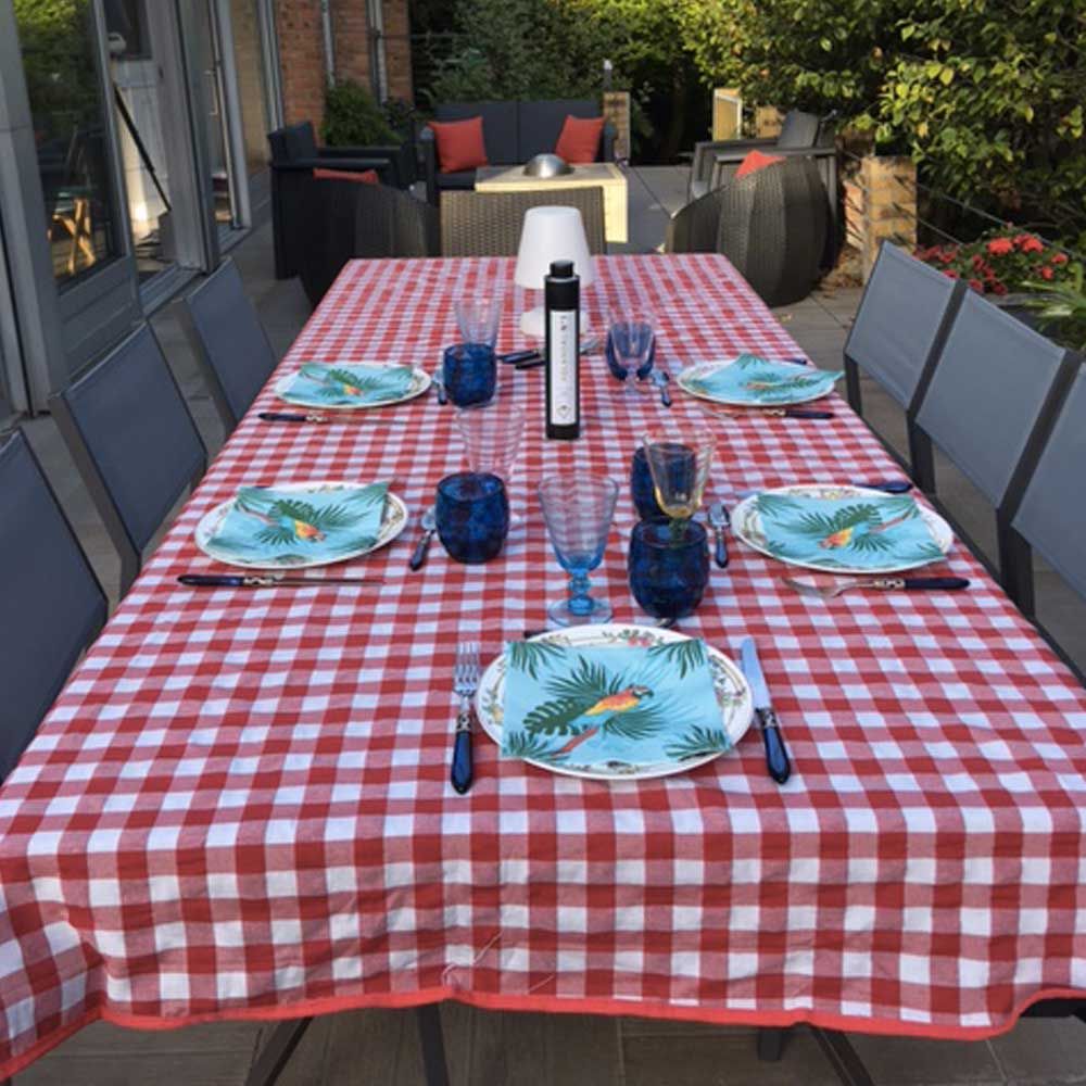 Accessoires de déco extérieure - Collection de nappes pique-niques à revers imperméable pour les tables de jardin ou pique-nique - LES JARDINS DE LA COMTESSE