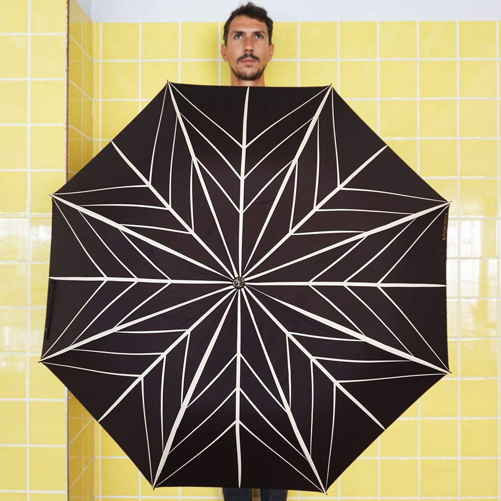 Apparel - Rain umbrella ecologically responsible- Stella noir ébène - Klaoos - KLAOOS