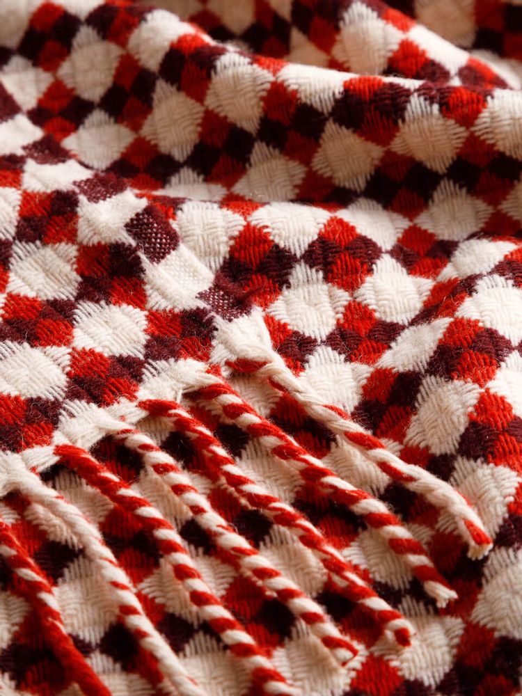 Throw blankets - BICOLOR AZULEJO Wool Blanket - BUREL FACTORY