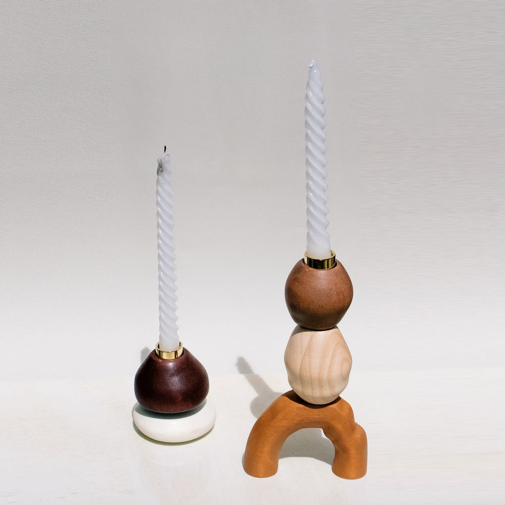 Sculptures, statuettes and miniatures - Terrane Stackable Candle Holders - PANISA OBJECTS