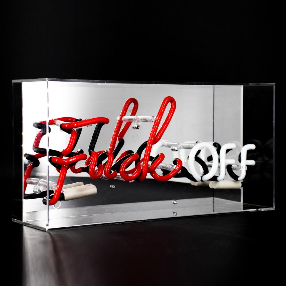 Table lamps - 'Fuck Off' Acrylic Box Neon Light - LOCOMOCEAN