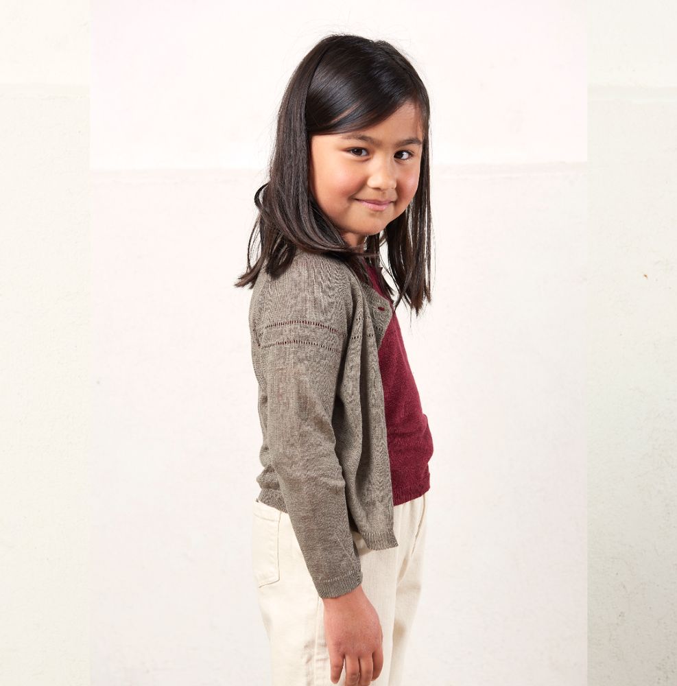 Children's fashion - ELIN. 100% linen collection. Knitwear - SOL DE MAYO