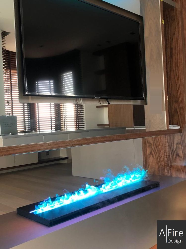 Chambres d'hôtels - 100 cm Cheminée à vapeur d'eau - Insert électrique 3D PREMIUM AFIRE Cheminées Décoration Design - AFIRE