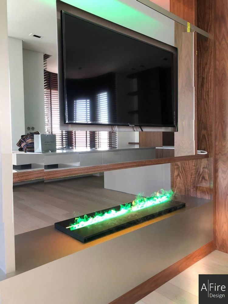 Chambres d'hôtels - 100 cm Cheminée à vapeur d'eau - Insert électrique 3D PREMIUM AFIRE Cheminées Décoration Design - AFIRE