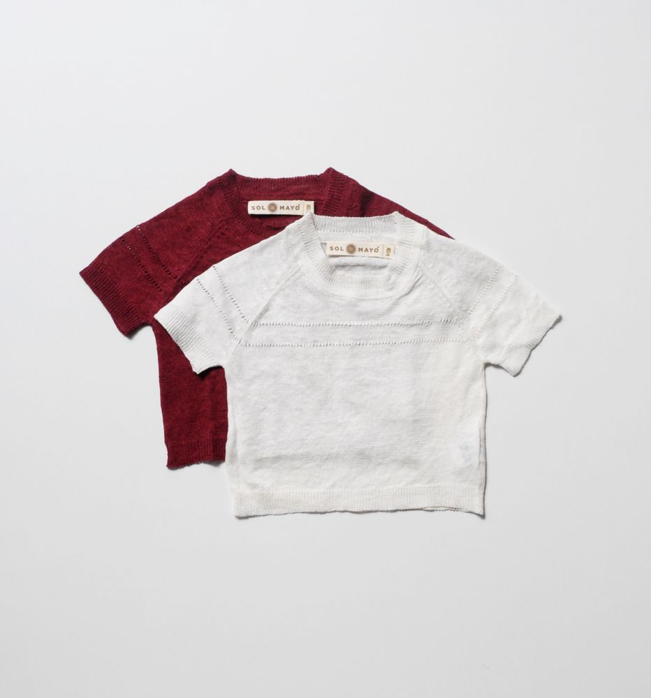 Children's fashion - ELIN. 100% linen collection. Knitwear - SOL DE MAYO