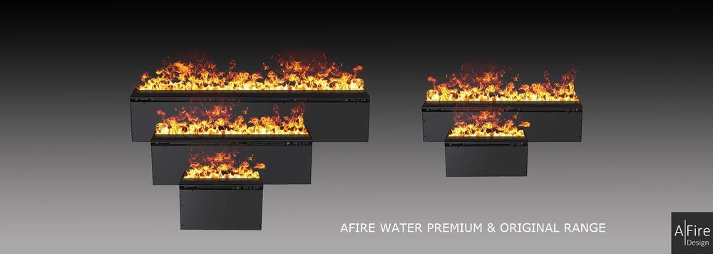 Decorative objects - 150 cm Water Vapor Fireplace - AFIRE 3D Electric Insert PREMIUM Design Decoration - AFIRE
