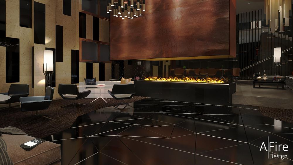 Objets de décoration - 200-800 cm Cheminée à vapeur d'eau - Insert électrique 3D PREMIUM AFIRE Cheminées Décoration Design - AFIRE