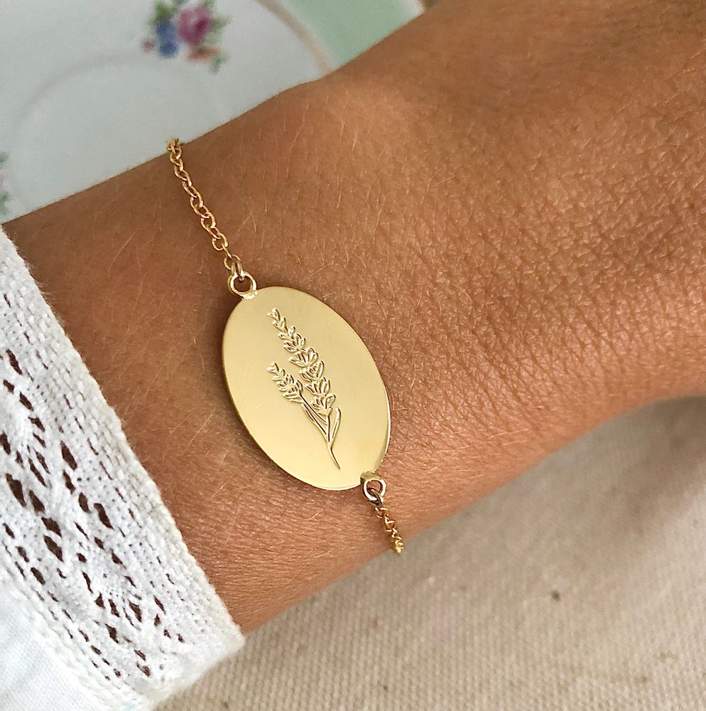 Jewelry - Provence Lavender Herbarium Flower Locket Bracelet - JOUR DE MISTRAL