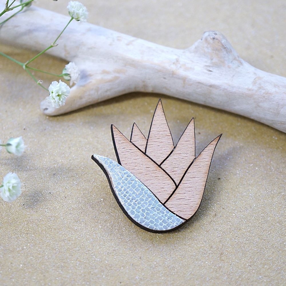 Bijoux - Broche ALOE - NI UNE NI DEUX BIJOUX