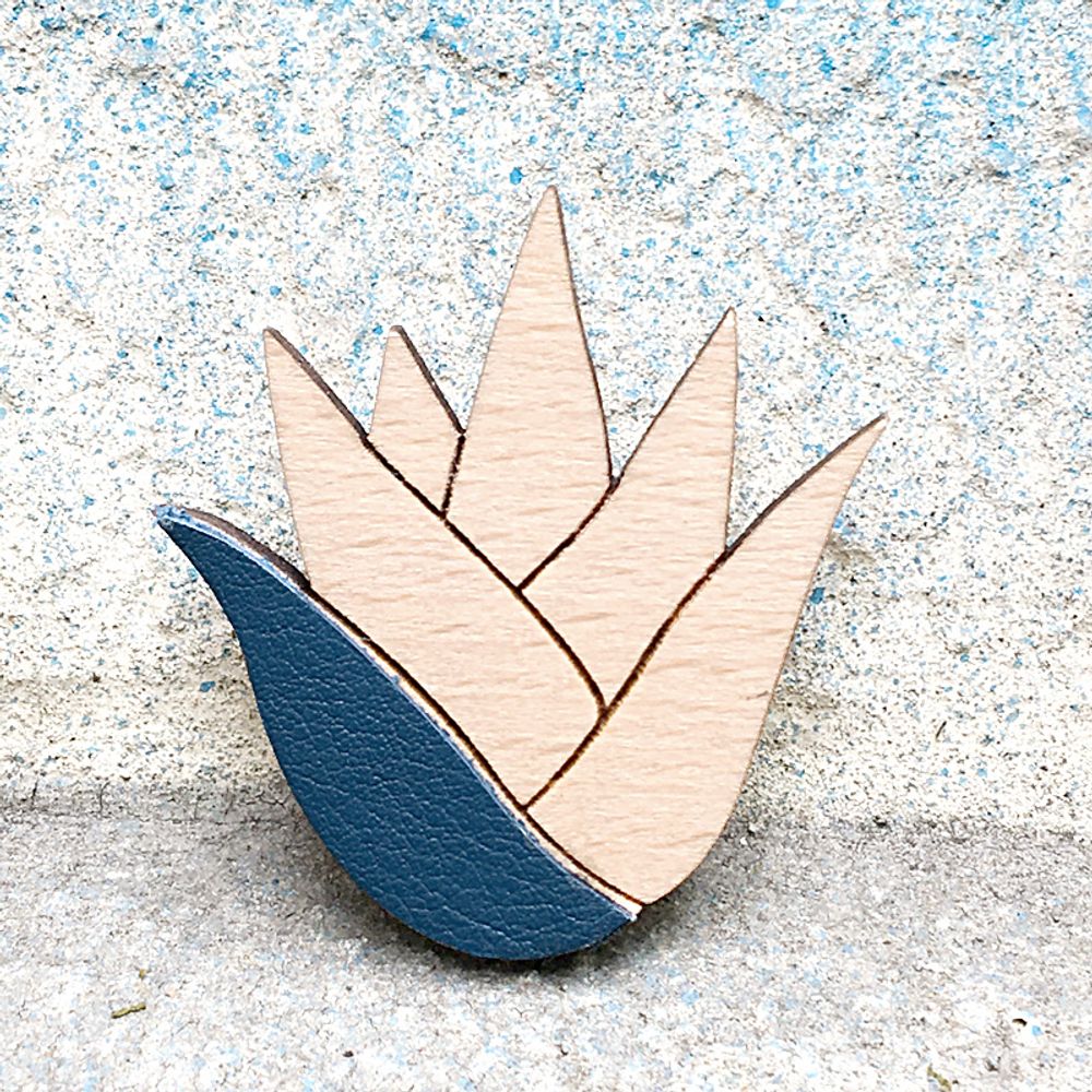 Bijoux - Broche ALOE - NI UNE NI DEUX BIJOUX