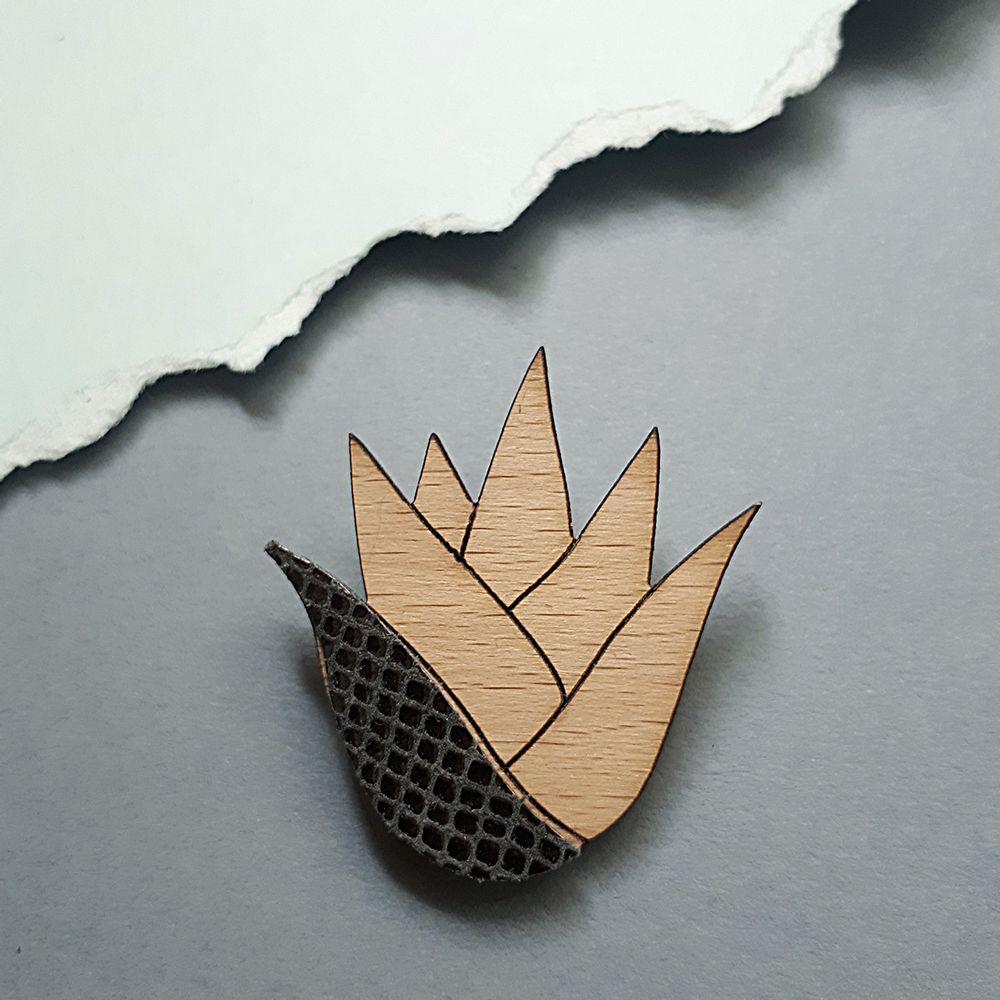 Bijoux - Broche ALOE - NI UNE NI DEUX BIJOUX