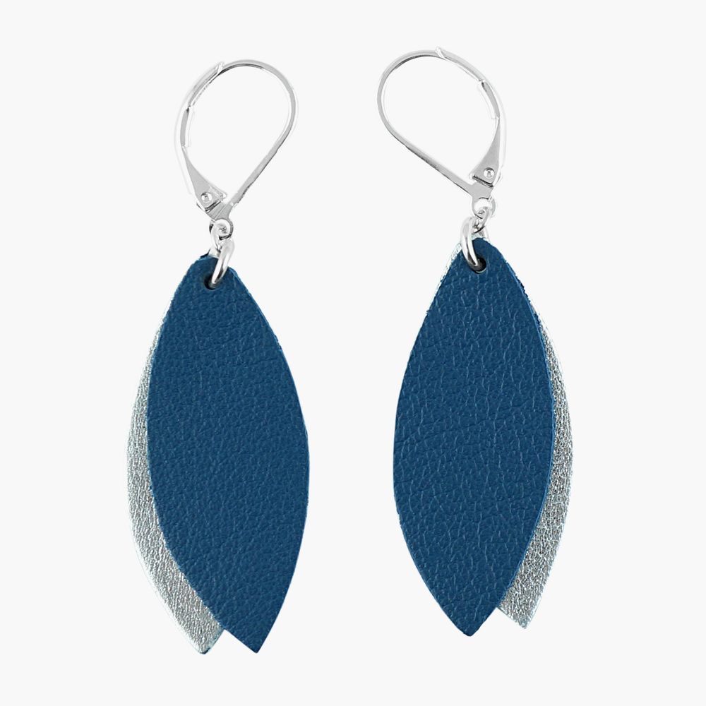Bijoux - Boucles d'oreilles Pétale en cuir - NI UNE NI DEUX BIJOUX