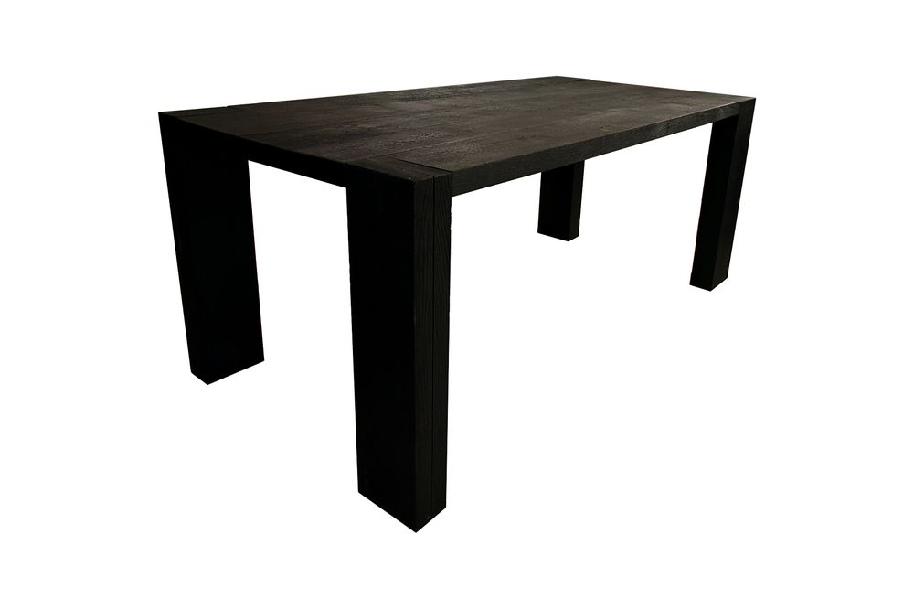 Tables Salle à Manger - TABLE A MANGER CHENE – BOIS BRÛLÉ SHOU-SUGI-BAN - OUVRAGE  - BOIS BRULE