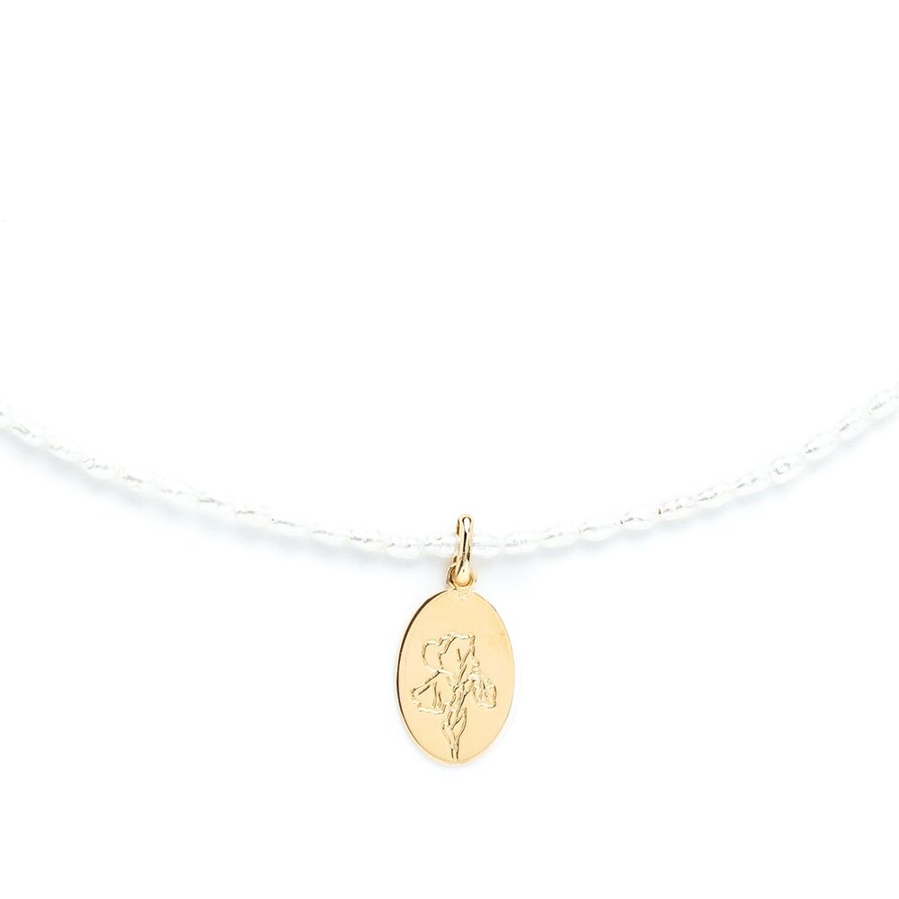 Bijoux - Collier herbier de Provence perles de culture - JOUR DE MISTRAL