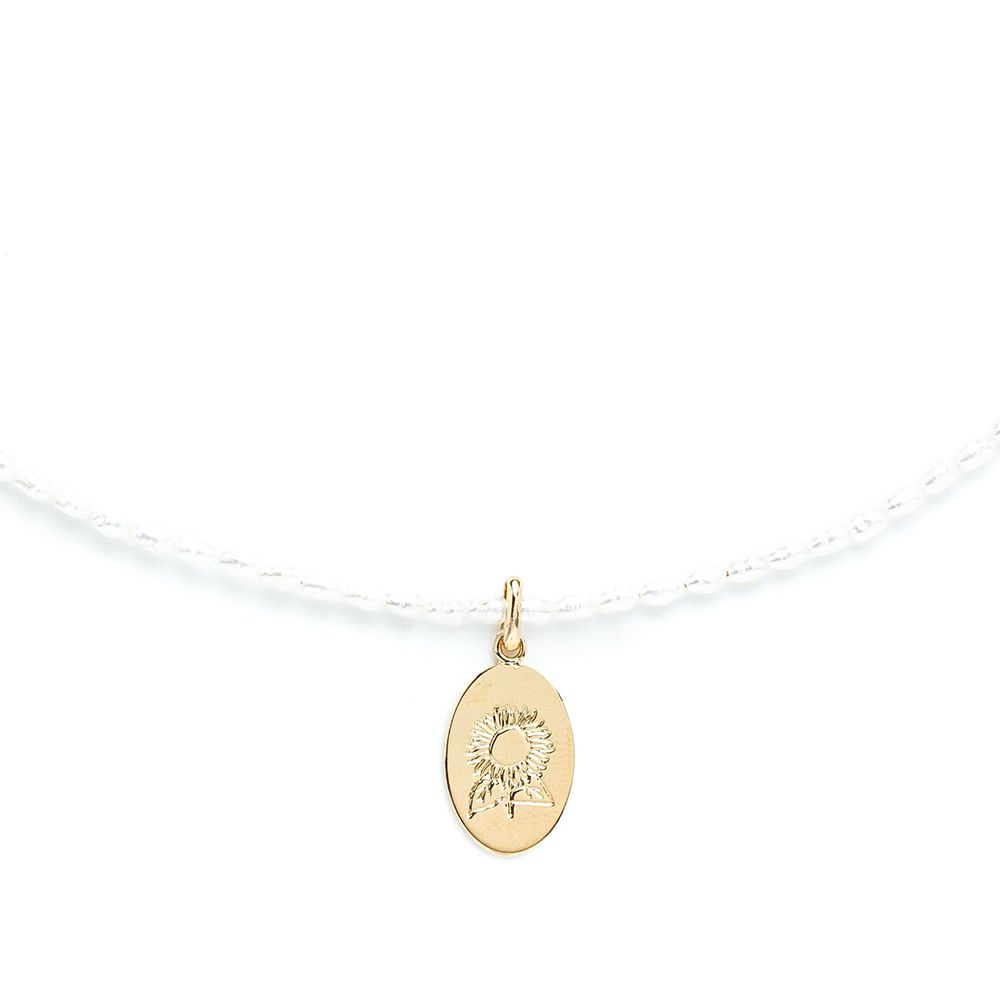 Bijoux - Collier herbier de Provence perles de culture - JOUR DE MISTRAL