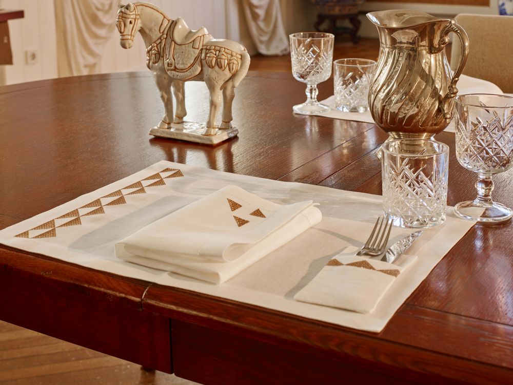 Kitchen linens - Runner Kutnu + Cotton Zeugma - KUTNİA