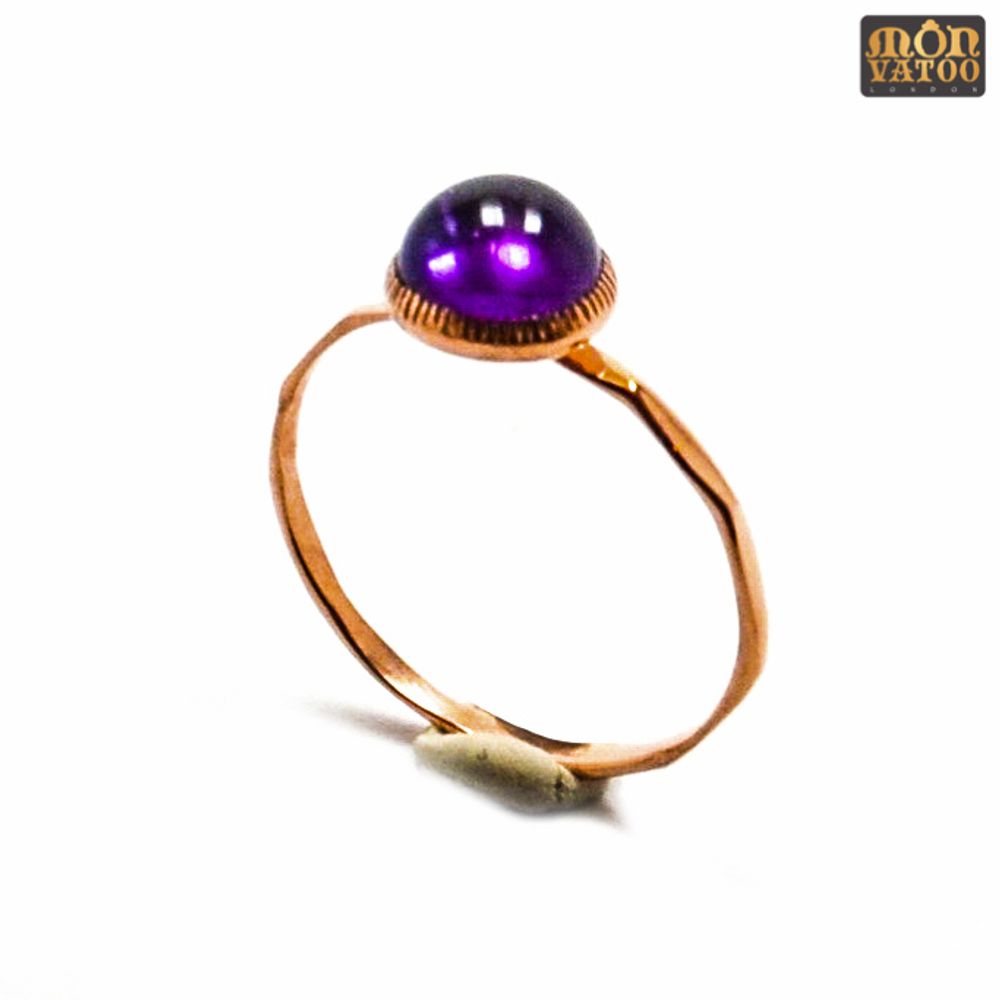 Bijoux - Anneau d'articulation rose améthyste - MONVATOO LONDON