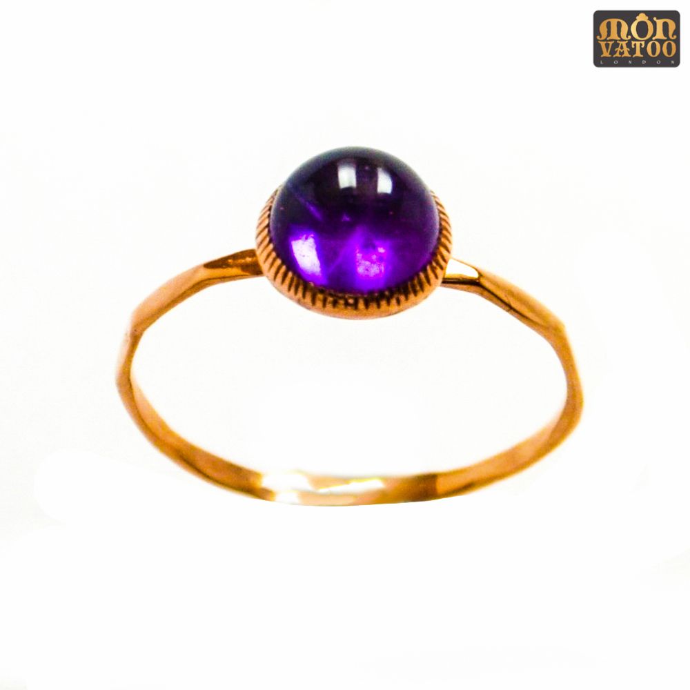 Bijoux - Anneau d'articulation rose améthyste - MONVATOO LONDON